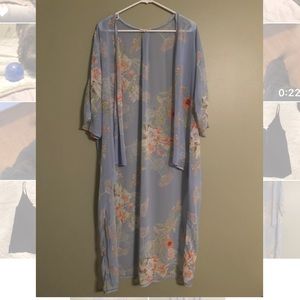 Blue Floral Kimono